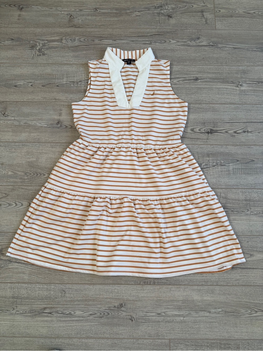 Nautica Striped Polo Dress with Pockets
